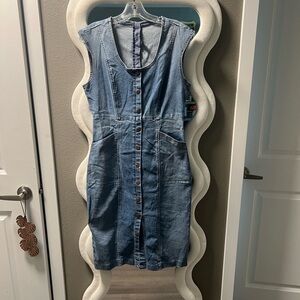 Level 99 denim midi dress